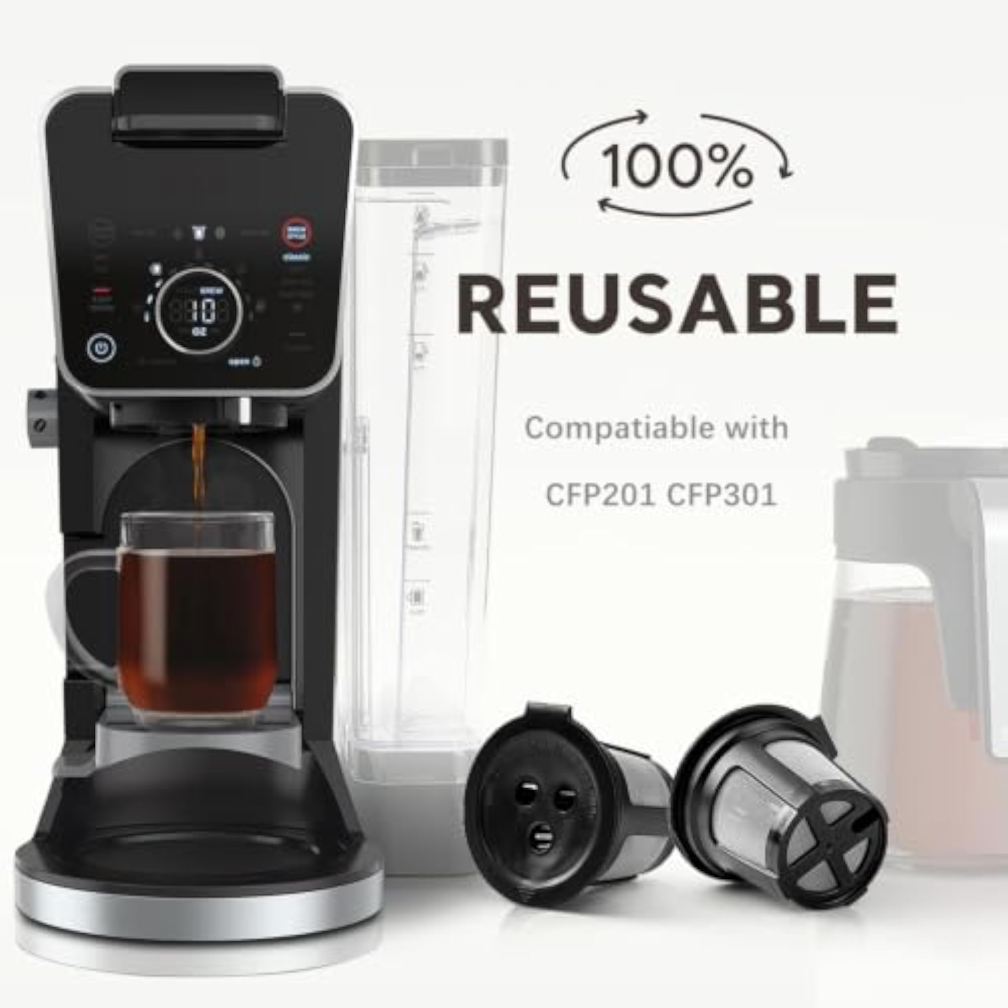 2 Coffee Filters with Lid Stainless Steel Mesh